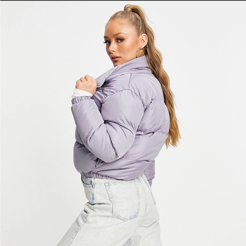 THREADBARE 🪻 puffer jacket in lilac size 4